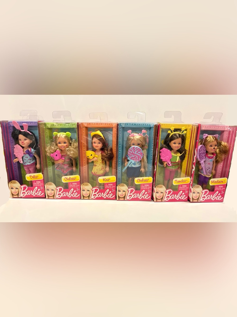 2012 Mattel Barbie Chelsea Amusement park doll set - lot of 6